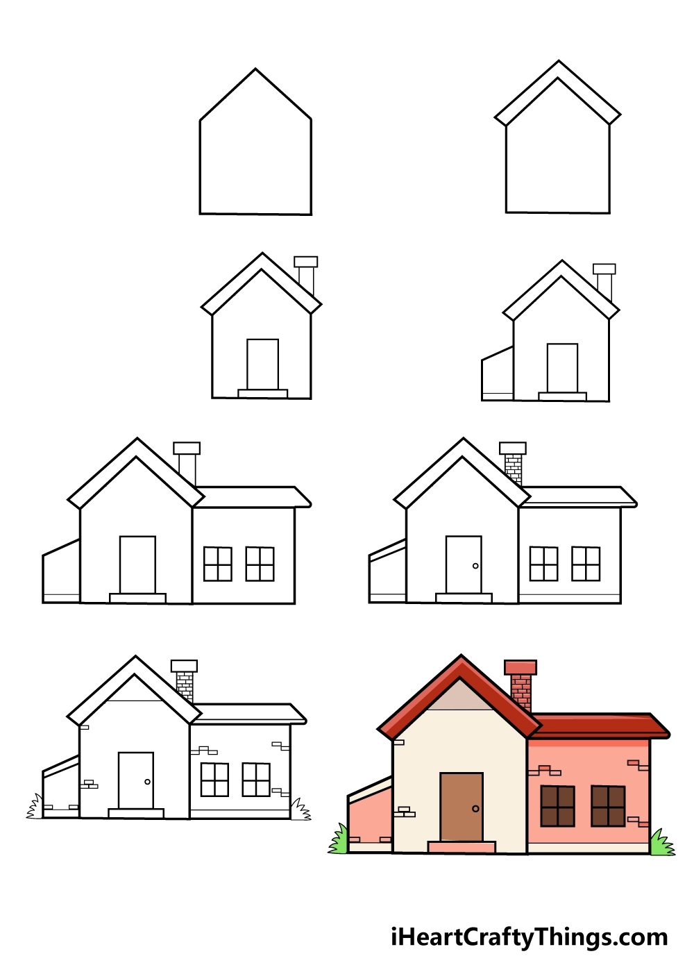 Как нарисовать дом. как нарисовать дом: поэтапное создание красивого рисунка пошагово от а до я