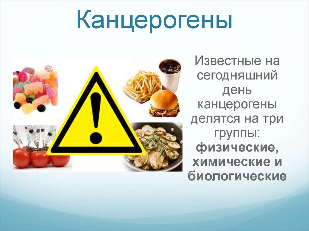 Типы канцерогенов, испытания и примеры