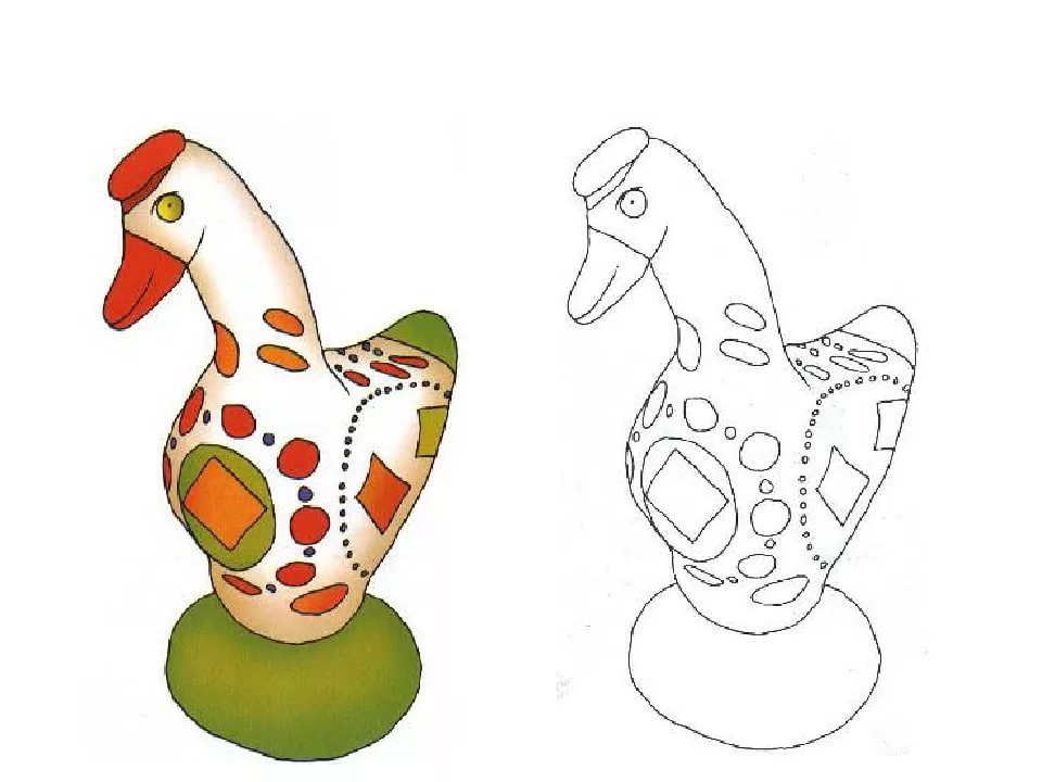 Дымковская игрушка рисунок карандашом для срисовки