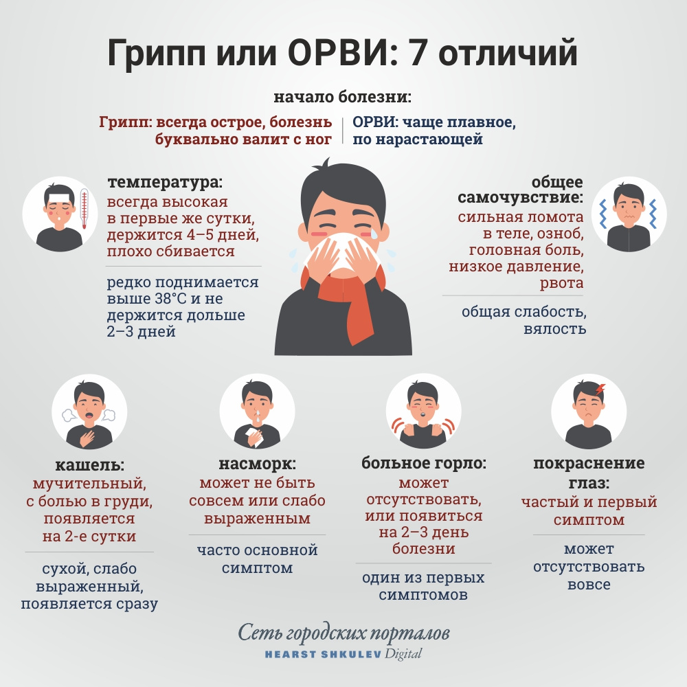 Симптомы заболевания вирусом гриппа у взрослых и детей, чем лечить первые признаки вируса гриппа, температуру и кашель у человека